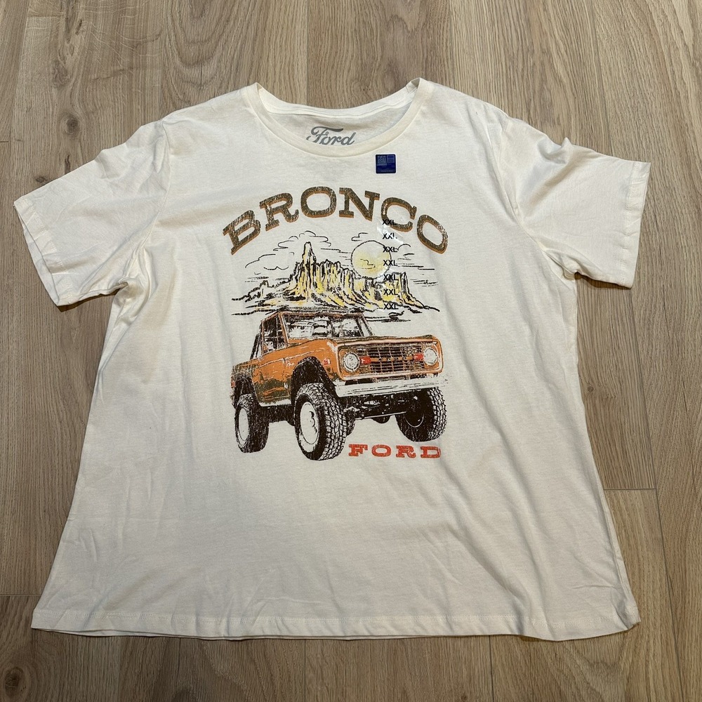 Women's Ford Official Licensed Product Bronco Short Sleeve Graphic Tee Sz XXL